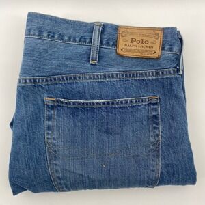 Polo Ralph Lauren Jeans Mens 42x33 Blue Straight Leg Denim Authentic Goods